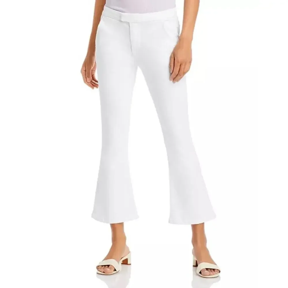 Frame Le Serge Cropped Flared Jeans in Blanc White Size 26
